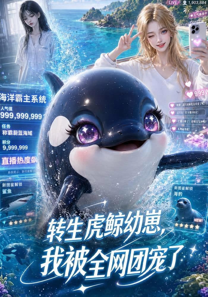 转生虎鲸幼崽,我被全网团宠海报