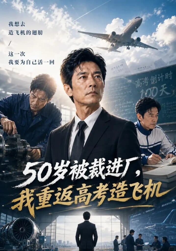 50岁被裁进厂,我重返高考造飞机海报