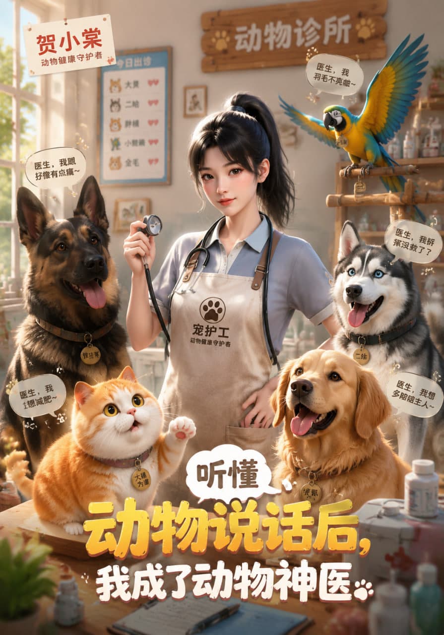 听懂动物说话后,我成了动物神医海报